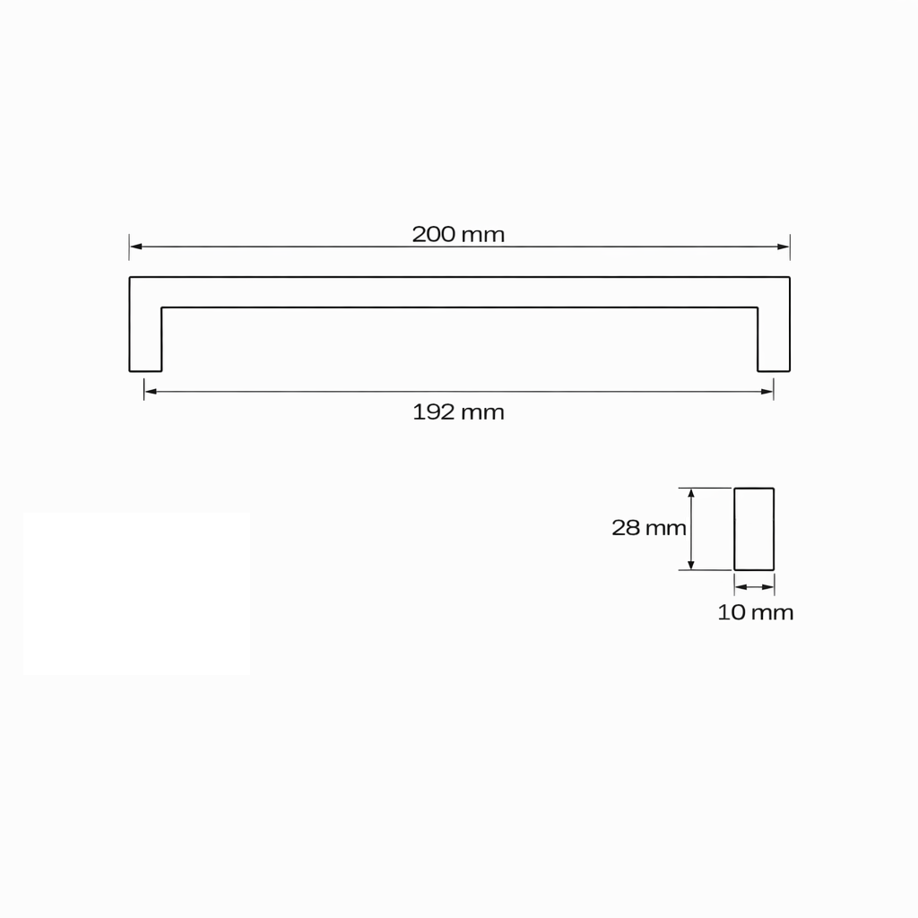 Meubelgreep Line 192 mm – Zwart