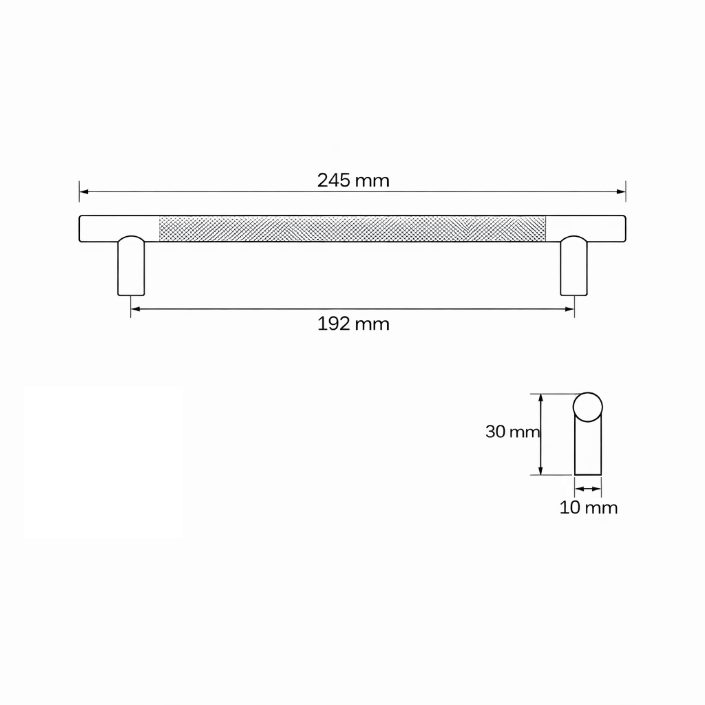 Meubelgreep Grip 192 mm – RVS