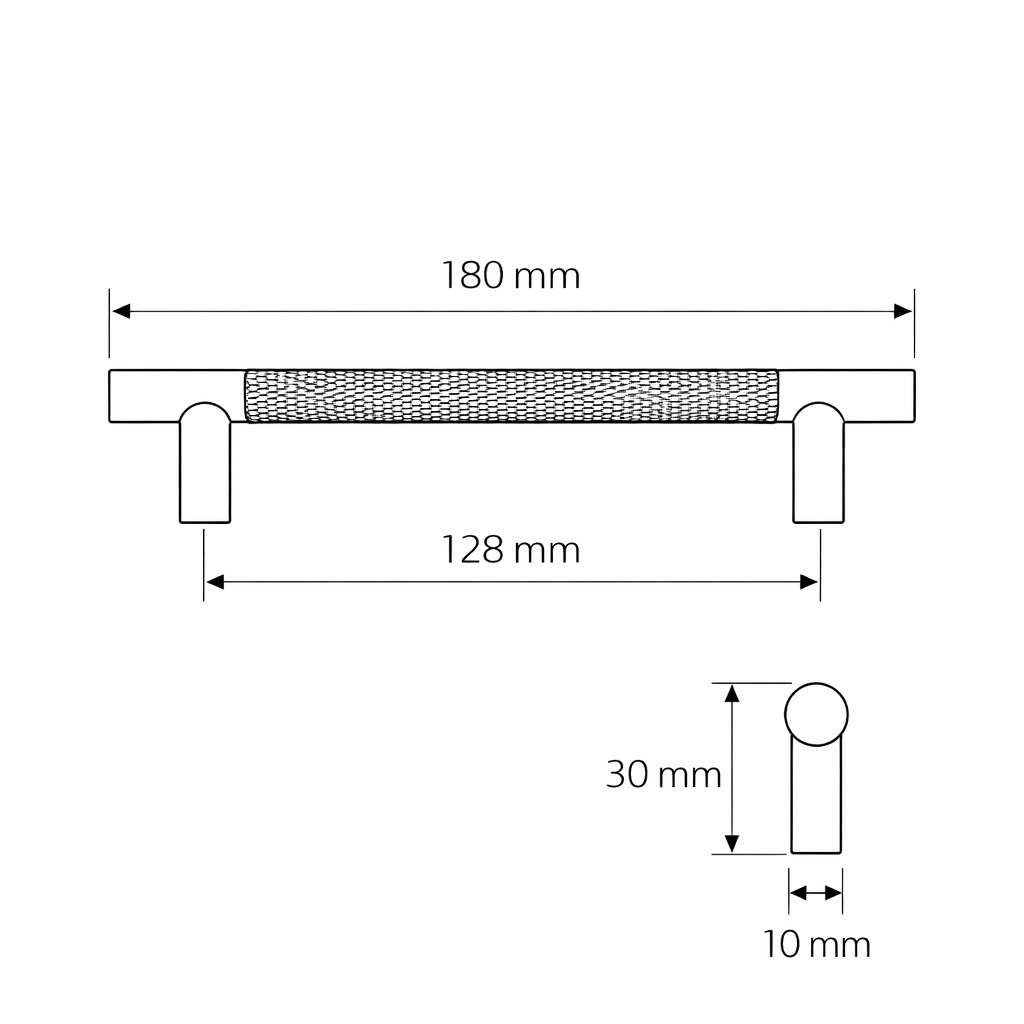 Meubelgreep Grip 128 mm – RVS
