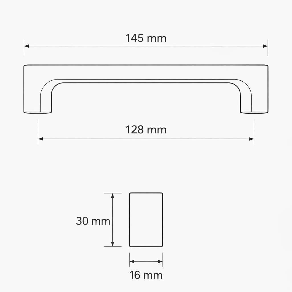 Meubelgreep Oak 128 mm – Hout