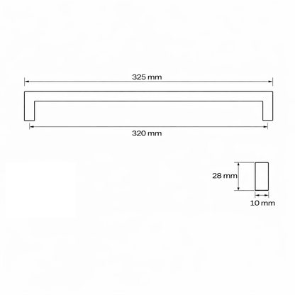 Meubelgreep Line 320 mm – Zwart