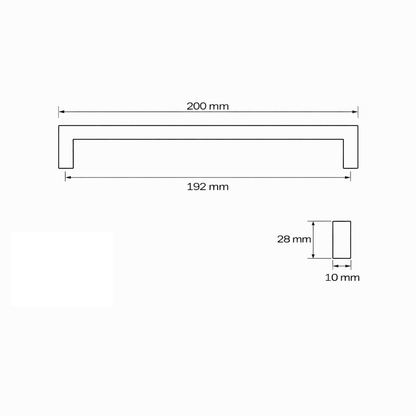 Meubelgreep Line 192 mm – Zwart