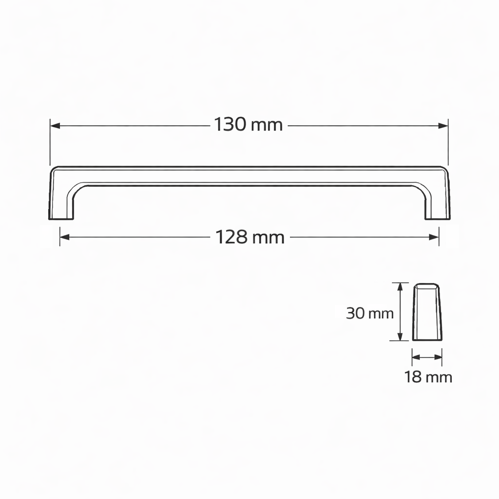 Meubelgreep Silu 128 mm – Brons