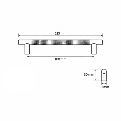 Meubelgreep Grip 160 mm – Zwart