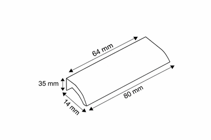 Meubelgreep Edge 64 mm – Goud